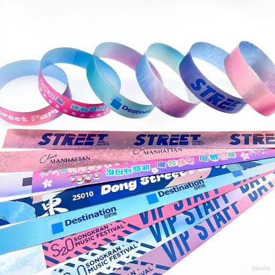 Colorful Laser Wristbands Customized at Water Parks with Adjustable Plastic