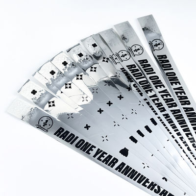 Anpassbare silberne, glänzende Glitzer-Hologramm-Einwegarmbänder, perfekt für Partys