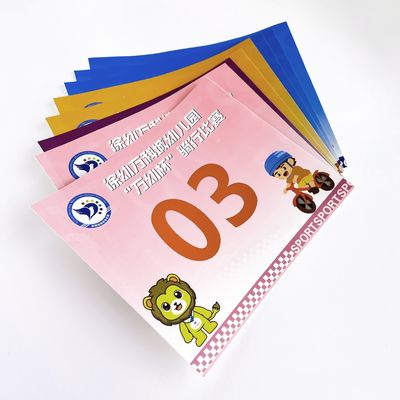 Tyvek Race Bib Nummern 210mm Bildschirm gedruckt Anpassbar